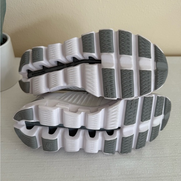 On White and Gray Athletic Sneakers - Picture 12 of 14